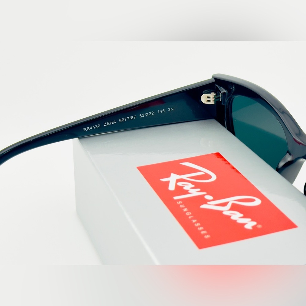Ray-Ban Zena Bio Based Sunglasses RB4430 Polished black Frame Dark Gray Lenses - Picture 14 of 16